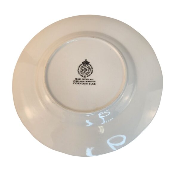 Royal Worcester Cavendish Blue Fine Bone China Salad Lunch Plate Made In England - Picture 4 of 6
